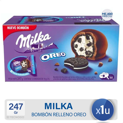 Chocolate Milka Oreo Bombon X13 Unidades - Mejor Precio