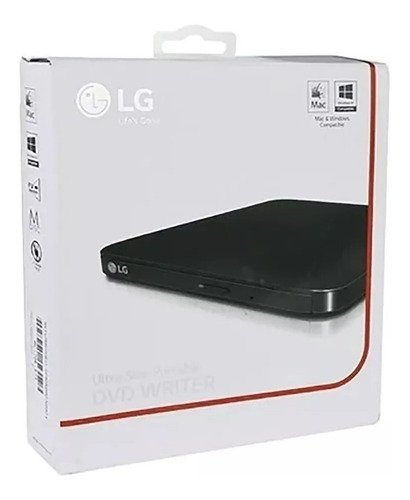 Quemador De Dvd-rw Externo LG Slim Negro 8x *nuevo*