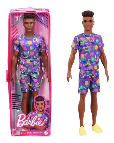 Barbie Ken Fashionistas Doll #162 Con Cabello Morena Enraiza