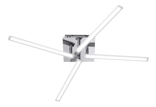 Imagen 6 de 10 de Plafon Led 4 Luces Movible Led 25w Moderno Cromado Movil