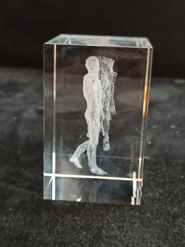 Adorno, Pisapapeles De Vidrio Con Figura 3d Anatomy Art (Usado)