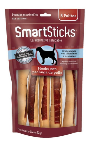 Perro Premio Masticable 5 Piezas Con Pechuga De Pollo Smart