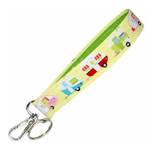 Camper Llavero - Camping Key Fob Correa - Amarillas Remolque