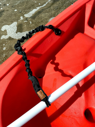 Imagen 5 de 9 de Pita Kayak Remo Leash Kayak Elastizada Con Hebilla Mosqueton