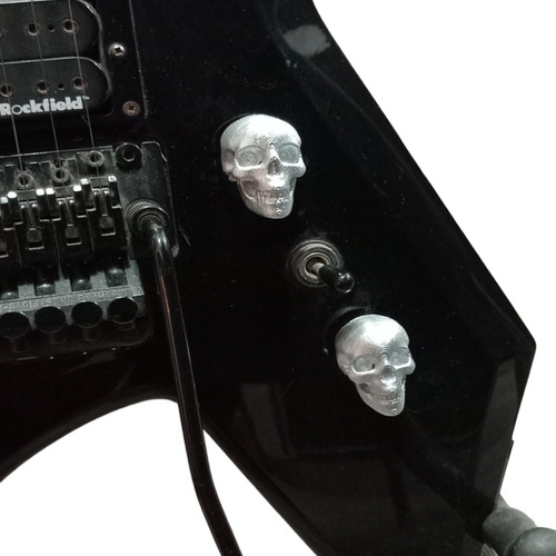 Perilla Guitarra Bajo Calavera Ver Colores Impresión 3d