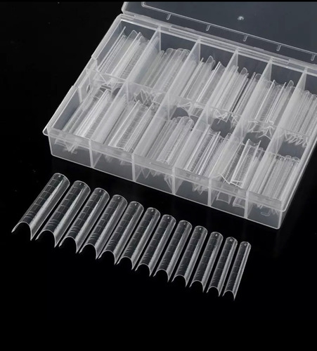 Molde F1 Curvatura C Transparente Unha Gel Polygel 100 Und