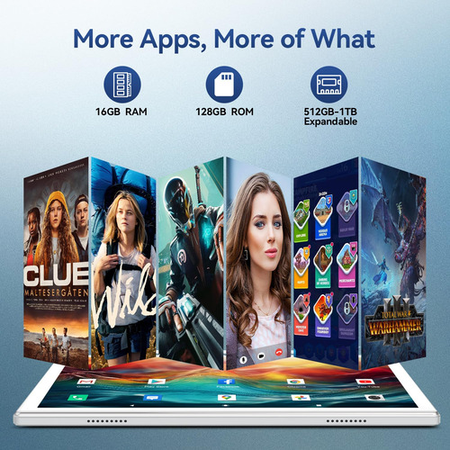 Tableta Qukenk 10 Android 12 De 128gb 16gb Con Teclado