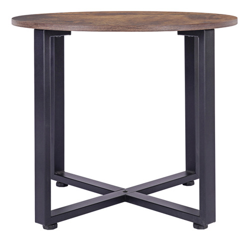 Mobi Mesa De Centro Redonda Modelo Michigan Café De Madera