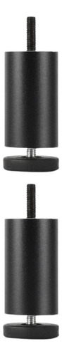 2x Muebles Ajustables Patas De Sofá Altura 15 Cm Negro