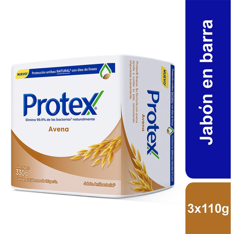 Jabón Protex Avena Pack X3 Unidades - g a $35