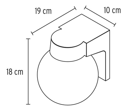 Imagen 2 de 2 de Arbotante Tipo Globo Esfera Con Luz Led Calida Volteck 46344