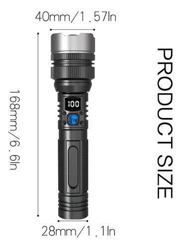 Linterna Led Láser Blanca Zoom, Linterna De Carga Usb, 3 Mod