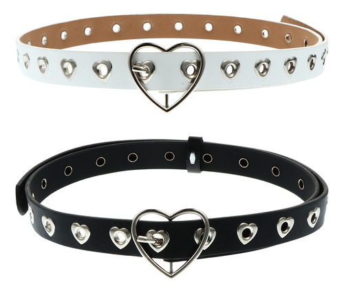 Cinturón De Vestir Love Belt En Forma De Corazón, 2 Piezas