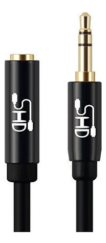 Cable De Extension Auxiliar Shd 25 Pies Negro, Cable De Aud