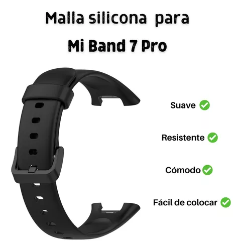 Correa Silicona Negra Xiaomi Mi Band 7 Pro