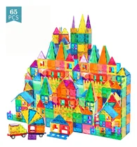 Comprar Brinquedo De Construção Blocos De Montar Magnéticos 65 Peças