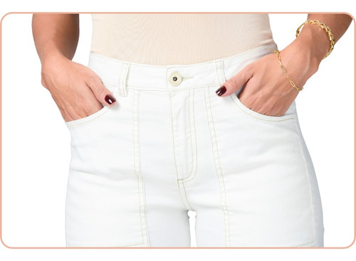 Jeans Wide Leg Colombianos - Cargos Blanco 