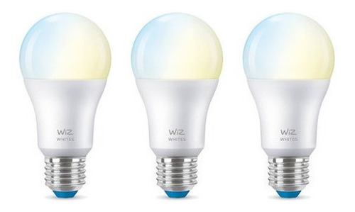 Ampolleta Led Bulb Wiz Wifi White Calida/fria 9w E27 X3 Unid