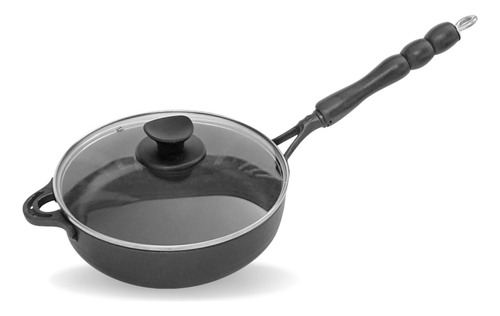 Frigideira Alta Antiaderente N Gruda S Óleo 24cm Mw Quality Cor Preto