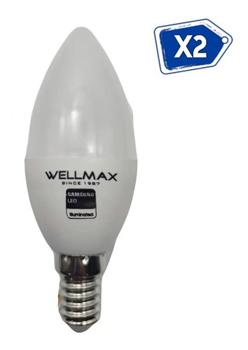 Bombillo Led Tipo Vela C37 5w E14 6500k 100/240v Wellmax  