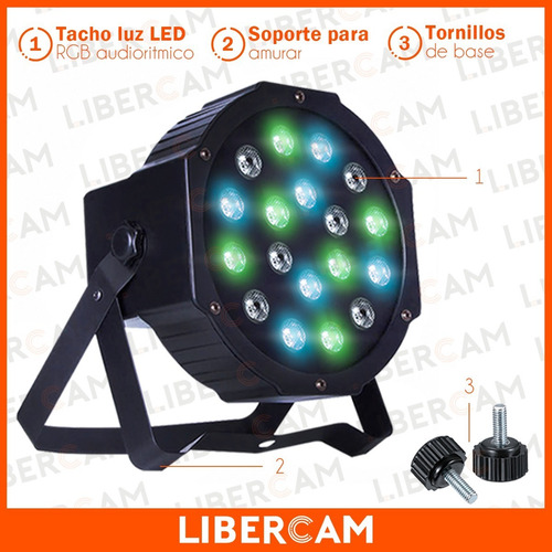 Imagen 8 de 10 de Luz Proton Par 18 Luces Dj Audioritmica Dmx Iluminacion Led