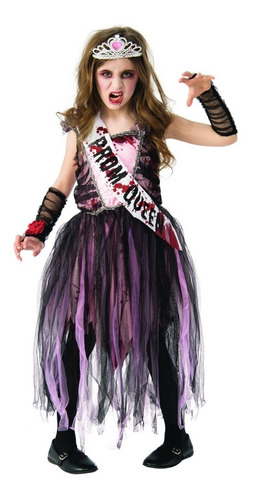 Disfraz Niña Zombie From Queen Halloween Talla M L Xl