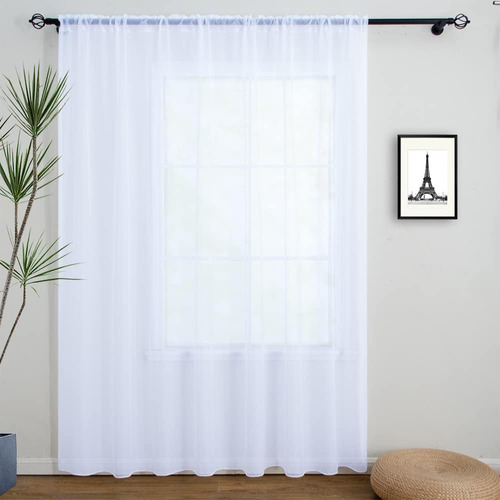 Linentalks Cortinas Transparentes Extra Anchas Blancas Para 