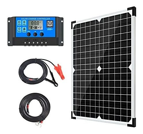 Apowery Kit De Panel Solar Monocristalino De 12 V, Mantenedo