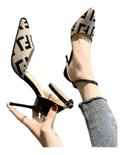 Sandalias De Tacón Dorado Zapatos De Mujer Stiletto 