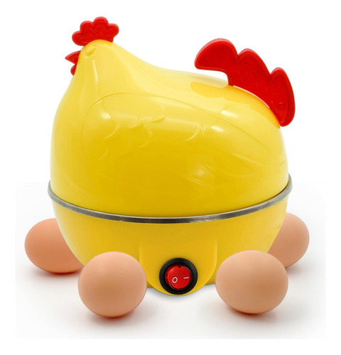 Chaleira Rápida Em Forma De Frango Para 7 Ovos