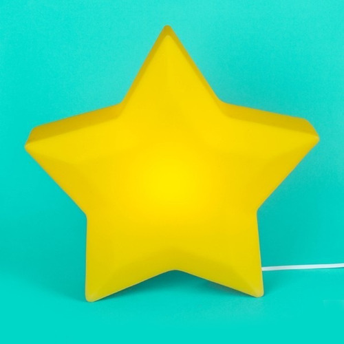 Luminaria De Mesa Criativa 3d Estrela Amarela