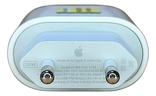 Carregador 20w Apple + Cabo Tipo C Lightning (1m) Original