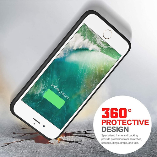 Imagen 4 de 4 de Power Case Funda Bateria @ iPhone 6, 7, 8, Se, 6s Battery