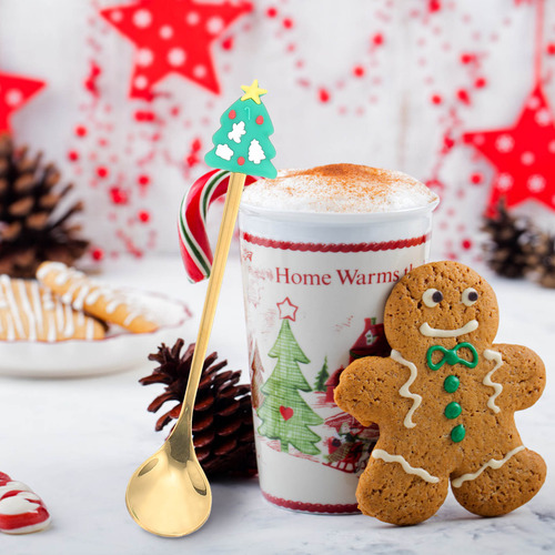 Set De Cucharas Navideñas Árbol De Navidad