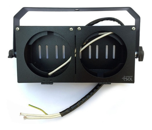 Imagem 3 de 4 de 4x Mini Brute Par Duplo C/ Lâmpada - 220v - Show
