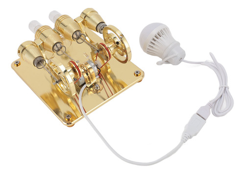 Led De 4 Cilindros, Motor Stirling, Aire Caliente, Bricolaje