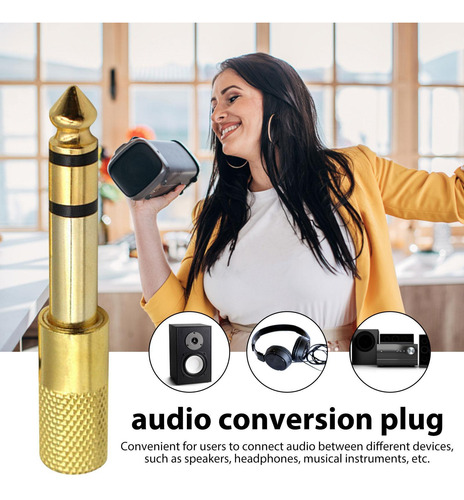 Adaptador De 1/4 A 3 5 Mm Convertidor Adaptador De Audio Est