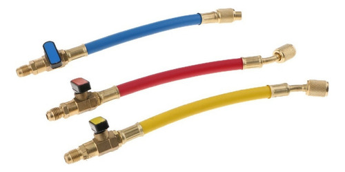 3x Mangueiras De Carregamento R134a R410a R22 Com Válvula