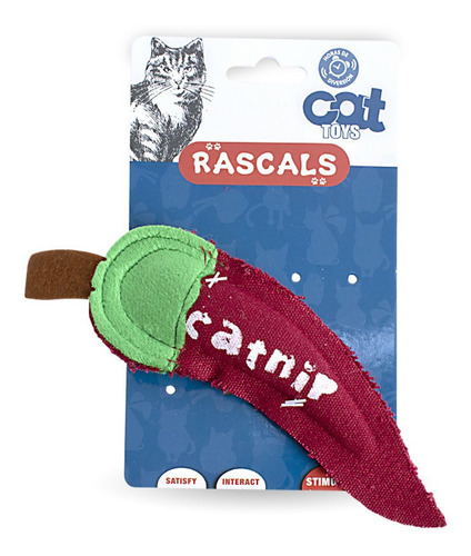 Juguete Gato Rascals Con Catnip Hierba Gatera Ají 19 Cm
