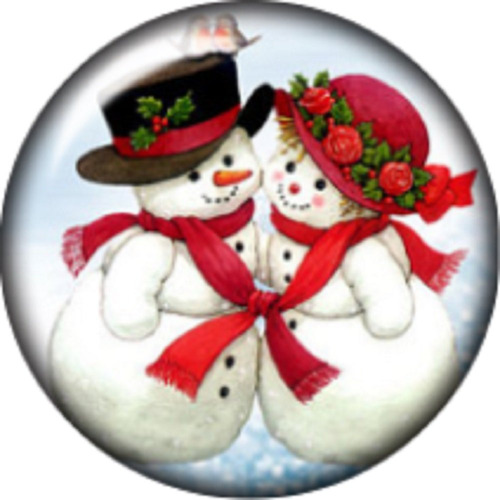 Snap Boton Happy Holiday Encanto Muñeco Nieve 18 Mm Chunk