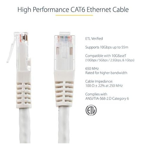 Cable Ethernet Cat6 De 6 Pies - Cable Ethernet Cat 6 Blanco