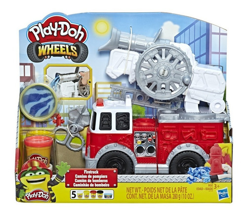Novo Play Doh Wheels Firetruck Caminhão De Bombeiro Hasbro