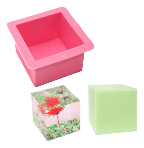 Large Cube   Soap Candle Cake Jelly Candy Silicone Mold...