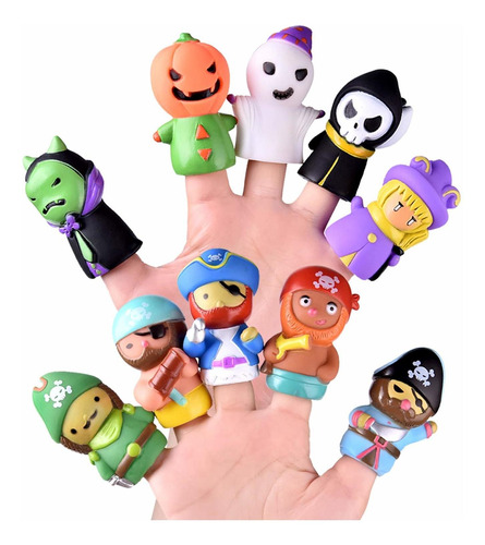 Fun Little Toys 10 Marionetas De Dedo De Halloween Para Niño