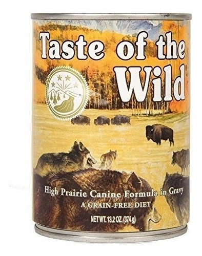 Alimento Taste of the Wild High Prairie para perro adulto todos los tamaños sabor bisonte asado y venado asado en lata de 13.2oz