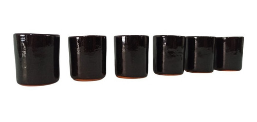 Imagen 2 de 6 de Juego De 6 Vasos Shot De Negro