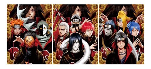 Cuadro 3d Lenticular Miembros De Akatsuki Naruto