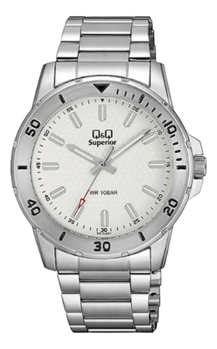 Reloj Para Hombre Q&q Superior S372j201y Plateado