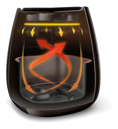 Imagen 3 de 8 de Freidora Sin Aceite Philips Hd9218/71 Daily Collection Negra