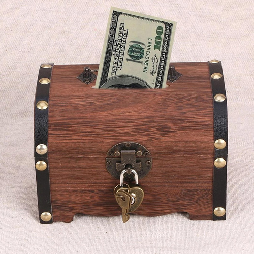 Caja De Almacenamiento De De Madera Con Cerradura, Memoria,a